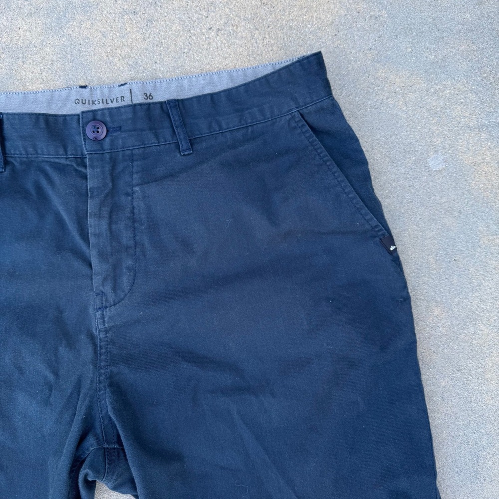 Quiksilver Men Straight Fit Chino Pants Navy Blue Size 36 - Picture 4 of 10